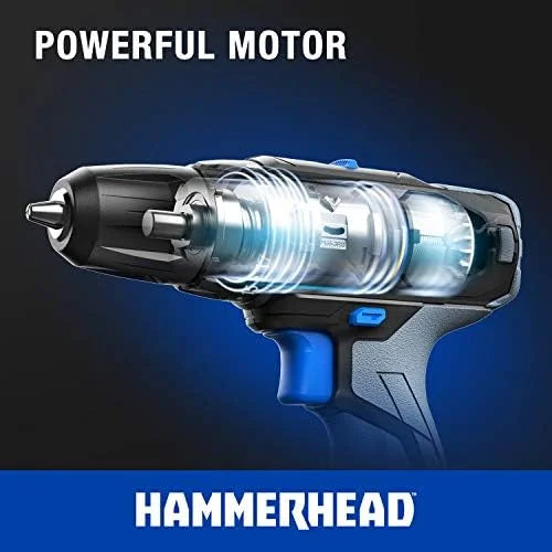 20V Cordless 2-Tool Combo Kit: Drill and Impact Driver with 1.5Ah Battery and Charger - HCC2020