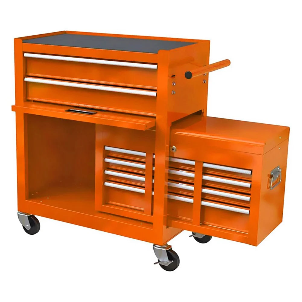 8-Drawer High Capacity Rolling Tool Chest With Wheels Removable Tool Box Combo Toolbox For Workshop Mechanics Garage orange color