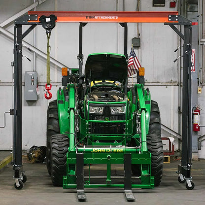 Titan Attachments Telescoping Gantry Crane, 2 Ton Capacity, Shop Lift Hoist