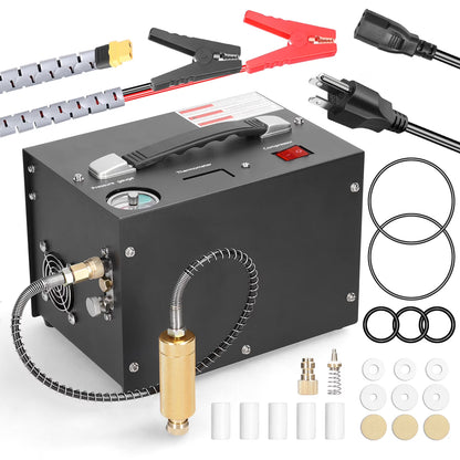 KKmoon Black 12V 4500 PSI 1-Stage Air Compressor 0.5 L