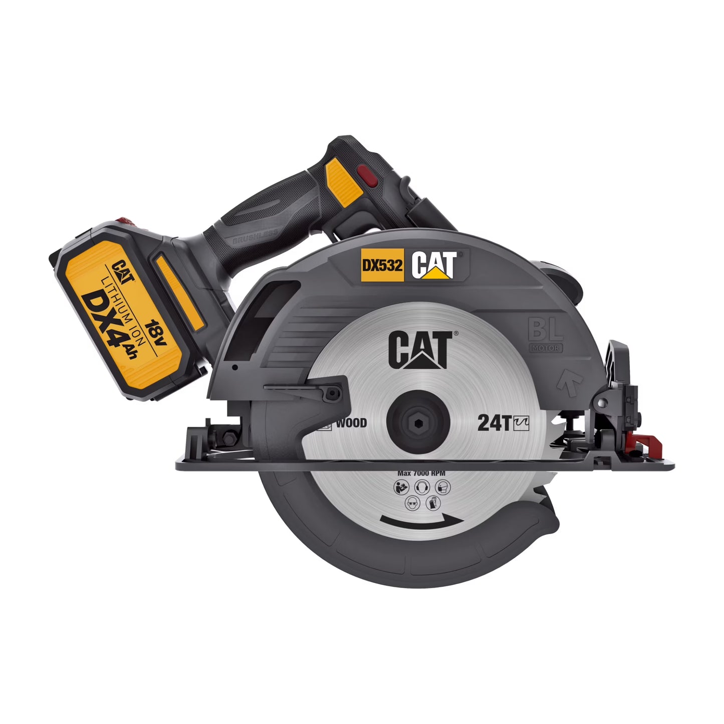 Caterpillar Cat DX532 18V 1 FOR ALL 7-1/4? Cordless Circular Saw with Brushless Motor