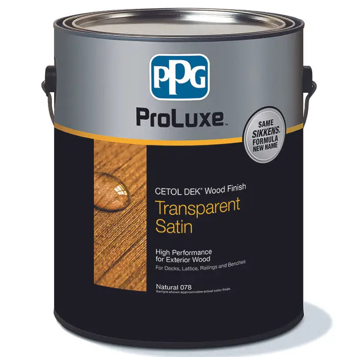 1 gal ProLuxe SIK44045 Mahogany Premium Deck Exterior High Performance Wood Finish, Transparent Satin