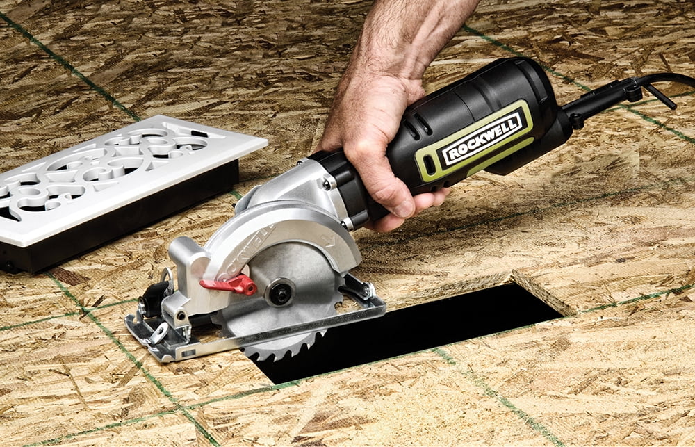 Rockwell RK3441K 4-1/2" 5 Amp Compact Corded Circular Saw Tool Kit, 3500 RPM
