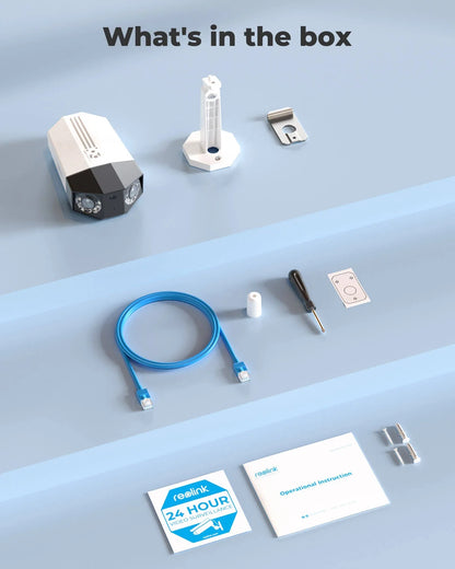 Reolink 4K Duo 2 Series Dual-Lens 180? PoE Camera, Color Night Person/Car/Pet Detection, 2-Way Audio