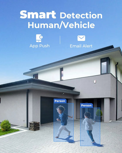 Reolink 4K 8CH Outdoor PoE Camera System,4Pcs 8MP Video Security Camera Smart Person/Vehicle Motion Detection,24/7 Recording