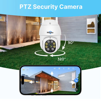 Hiseeu 5MP Security Camera System with 1TB Hard Drive, Outdoor Security Camera Wireless Wifi with Two-Way Audio,Human Detection, Home Security Cameras System