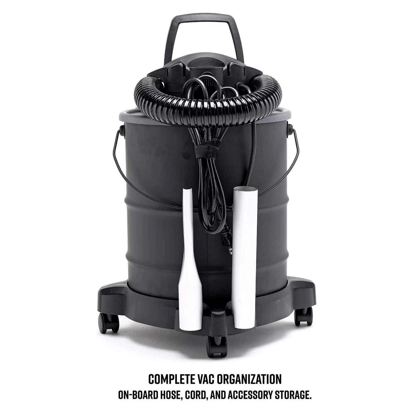 Vacmaster 6 Gal 120V Portable Corded Electric Ash Vacuum w/Wheels, Black