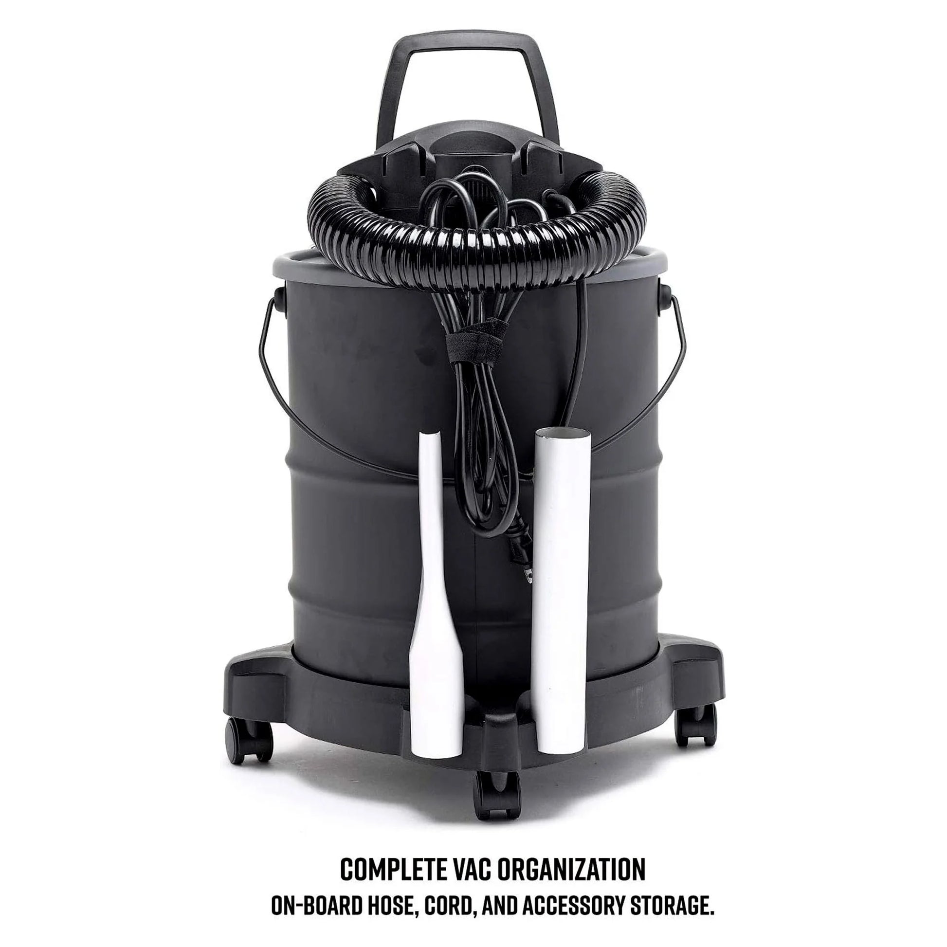 Vacmaster 6 Gal 120V Portable Corded Electric Ash Vacuum w/Wheels, Black