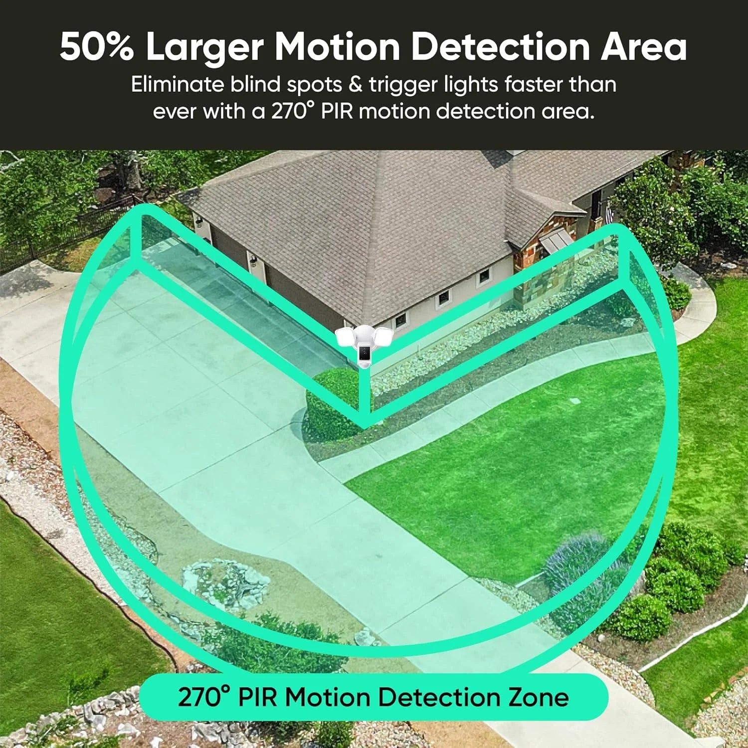 Wyze Floodlight Camera v2, 2800-Lumen LEDs, 2K HD Outdoor Security Camera, 160 Deg View, Motion Activated Light, 105db Siren, Color Night Vision, Wired