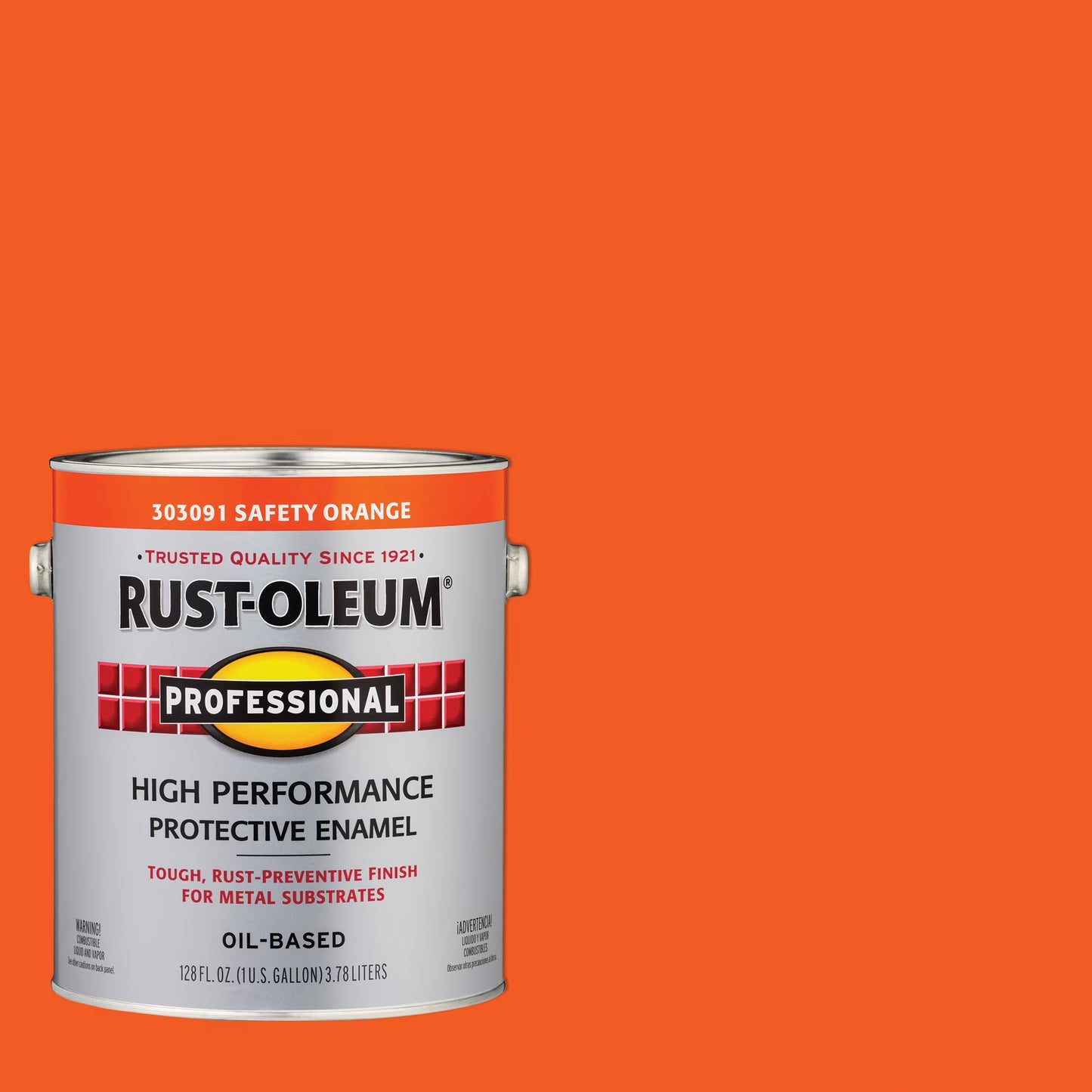 2 Pack, Safety Orange ( 400 Voc), Rust-Oleum Professional High Performance Gloss Protective Enamel Paint- Gallon