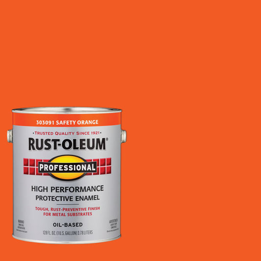 2 Pack, Safety Orange ( 400 Voc), Rust-Oleum Professional High Performance Gloss Protective Enamel Paint- Gallon