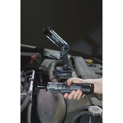 Klutch 3/8in. Ratchet Wrench Kit, 12V, Cordless, Lightweight, Ergonomic, 2.0Ah