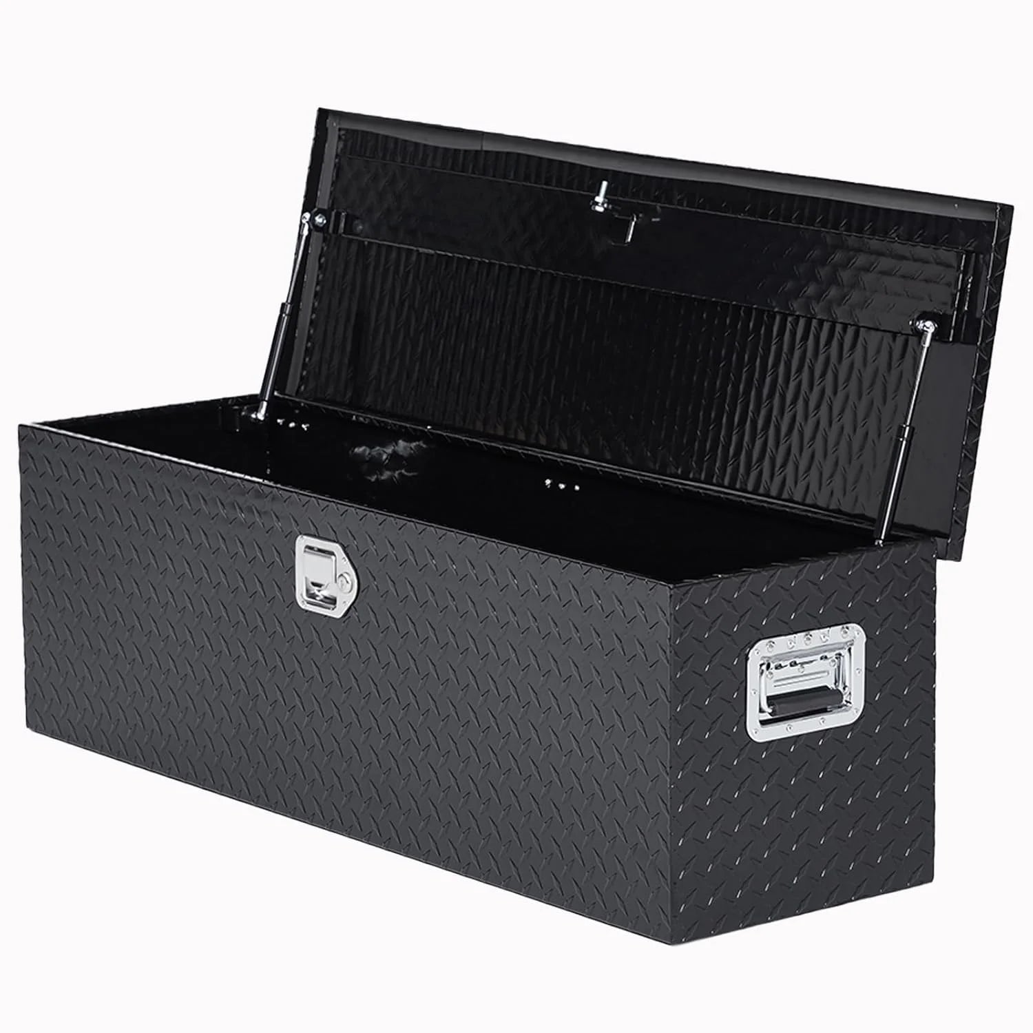 Mescukay 48" Aluminum Truck Tool Box for Pickup Truck Bed RV Toolbox, Heavy Duty Tool Storage Box, Waterproof Storage Organizer Chest with Handle and Lock, 48"x15"x15"
