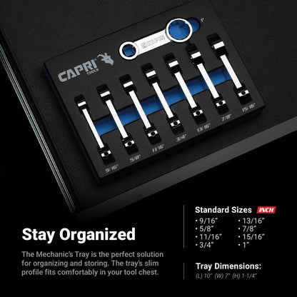 Capri Tools 1/2 in. Drive Torque Adapter Set, 12-Point Box End, 9/16 to 1 in., SAE, 8-Piece with Mechanic's Tray