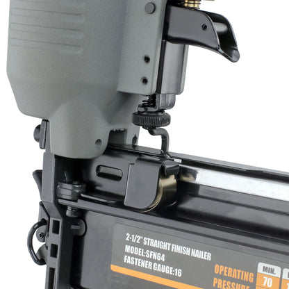 NuMax SFN64 Pneumatic 16-Gauge 2-1/2" Straight Finish Nailer