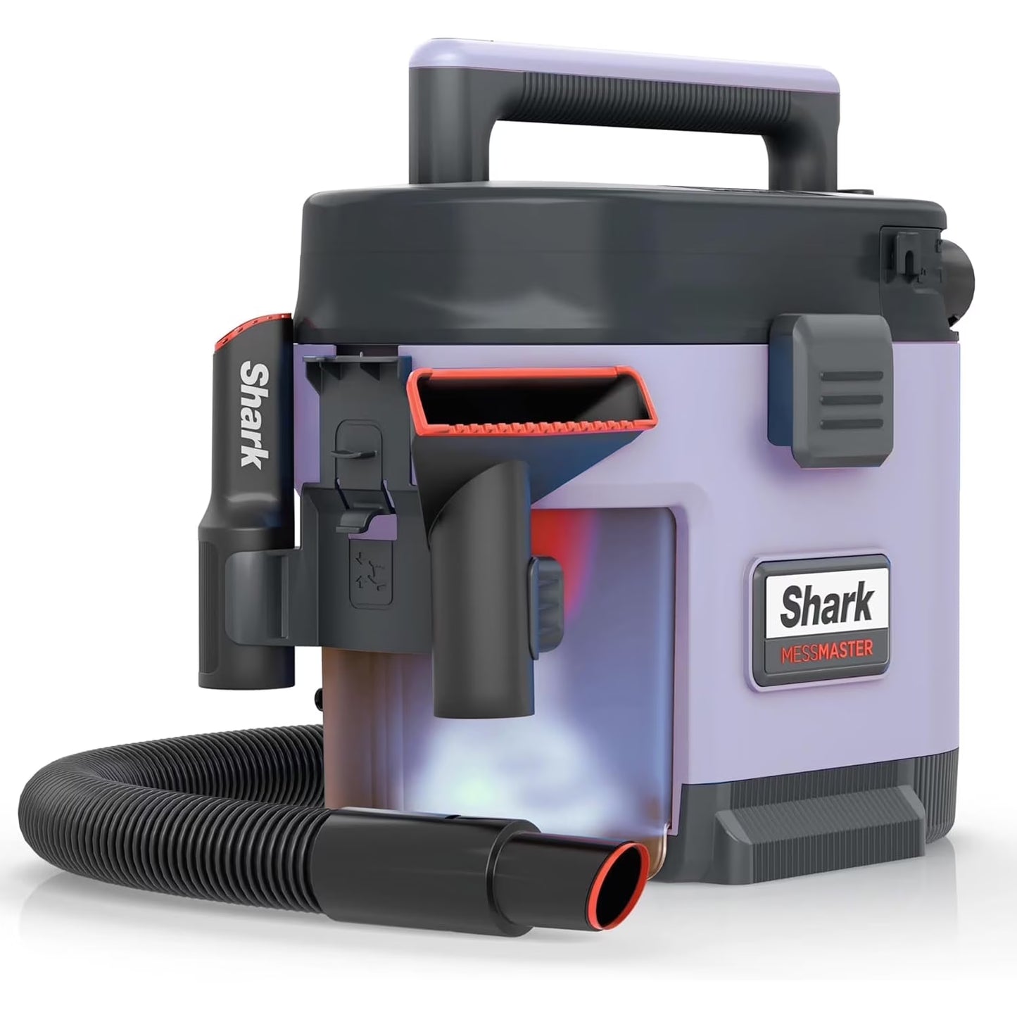 Shark MessMaster 1 Gallon Portable Wet/Dry Vacuum for Pets, Cars- Ash Purple
