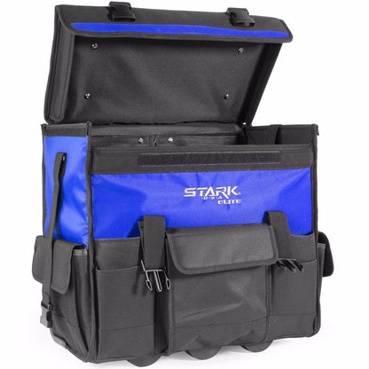 Stark USA 20'' Rolling Tool Bag, Waterproof Tool Bag with Wheels, Portable Storage Organizer Rolling Tool Tote, for Electrician, Construction