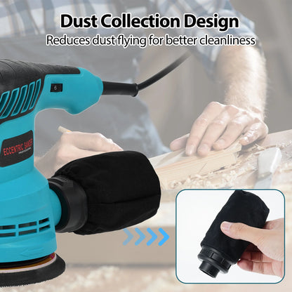 Sanding machine,Orbital Sander 5pcs Sandpapers And With 6 Variable 300w 13000rpm Orbital Sandpapers And And Speeds Palm Sander Variable Speeds Palm Sander With 6 Variable Speeds Plug