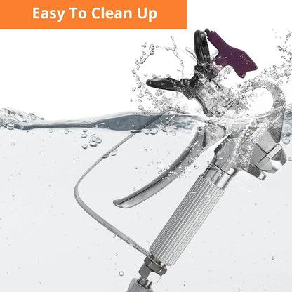 Stand Airless HVLP Paint Sprayer, High Efficiency, Thinning-Free, Minimal Overspray, for Home Exterior & House Interior DIY Painting Projects, with Extension Rod