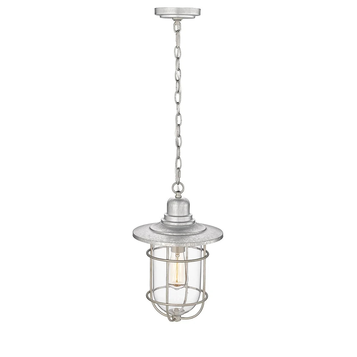 Millennium Lighting 1 Light Outdoor Hanging Lantern in Galvanized