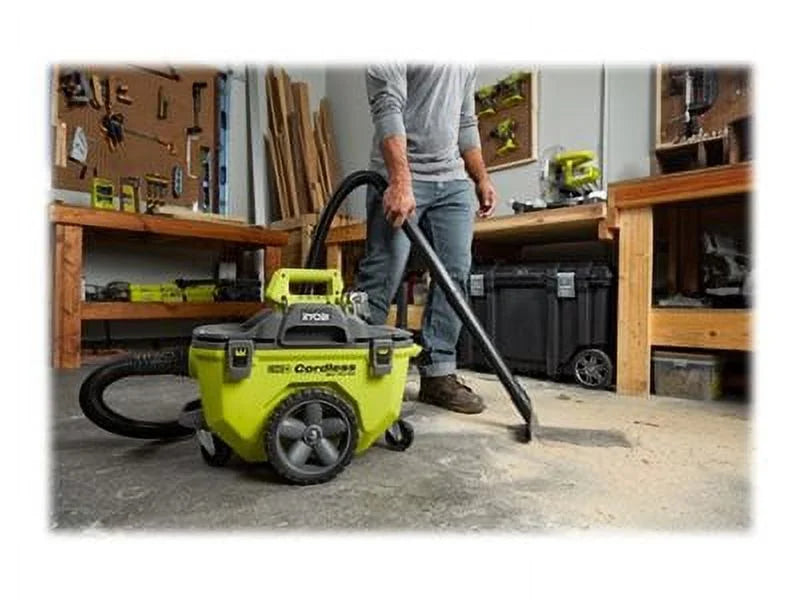Ryobi 18 Volt Wet Dry Vacuum 6 Gal. 80 CFM Cordless Compact P770