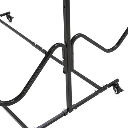 Kojem Freestanding Kayak Storage Rack Stand for 4 Kayak, SUP, Canoe, Paddle Board, Boat, Surfboard for Indoor, Outdoor, Garage, Shed, Dock w/Wheels