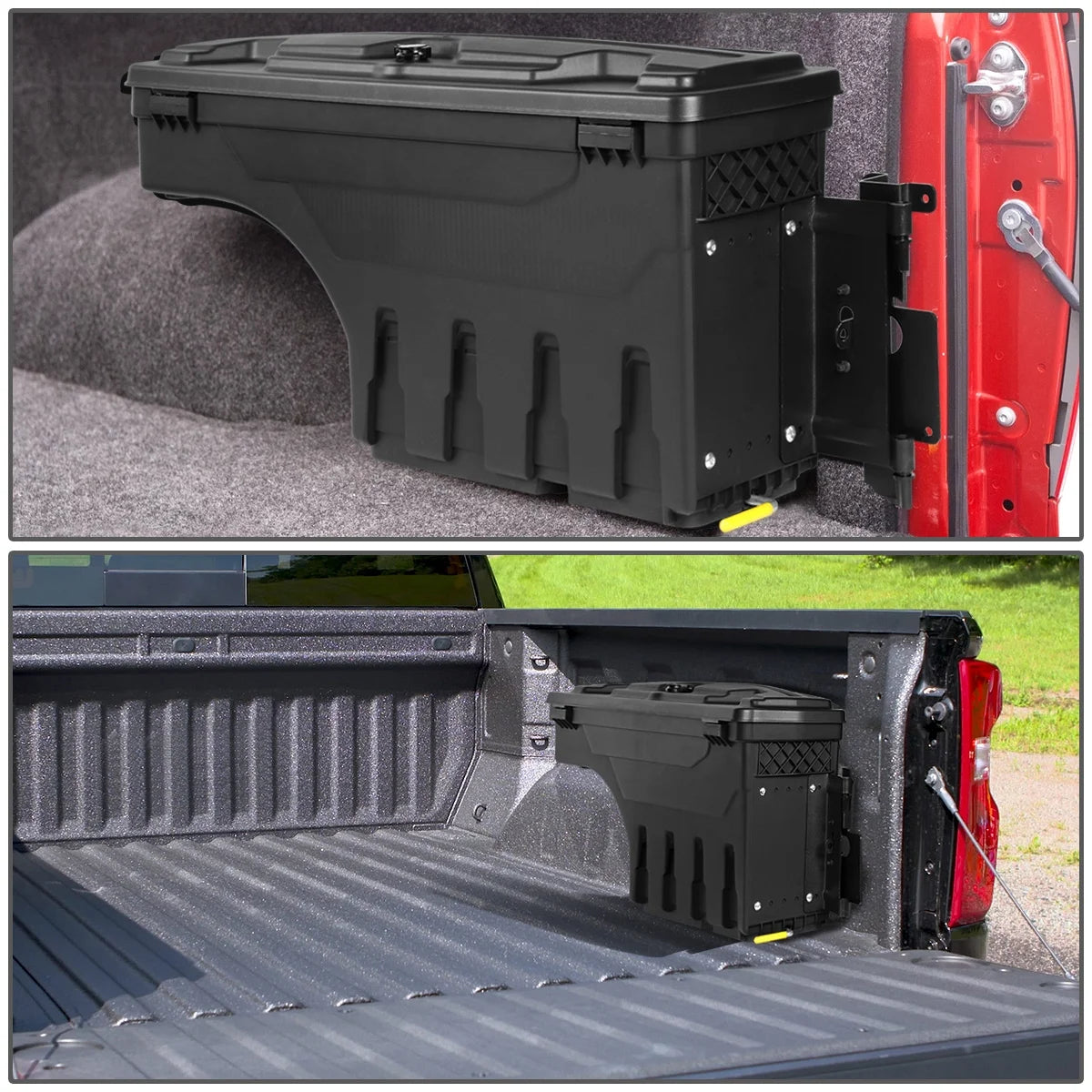 DNA Motoring ZTL-Y-0124 For 2007 to 2019 Chevrolet Silverado GMC Sierra Right Side Truck Bed Wheel Well Storage Case Tool Box 08 09 10 11 12 13 14 15