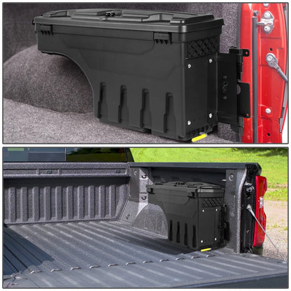 DNA Motoring ZTL-Y-0124 For 2007 to 2019 Chevrolet Silverado GMC Sierra Right Side Truck Bed Wheel Well Storage Case Tool Box 08 09 10 11 12 13 14 15