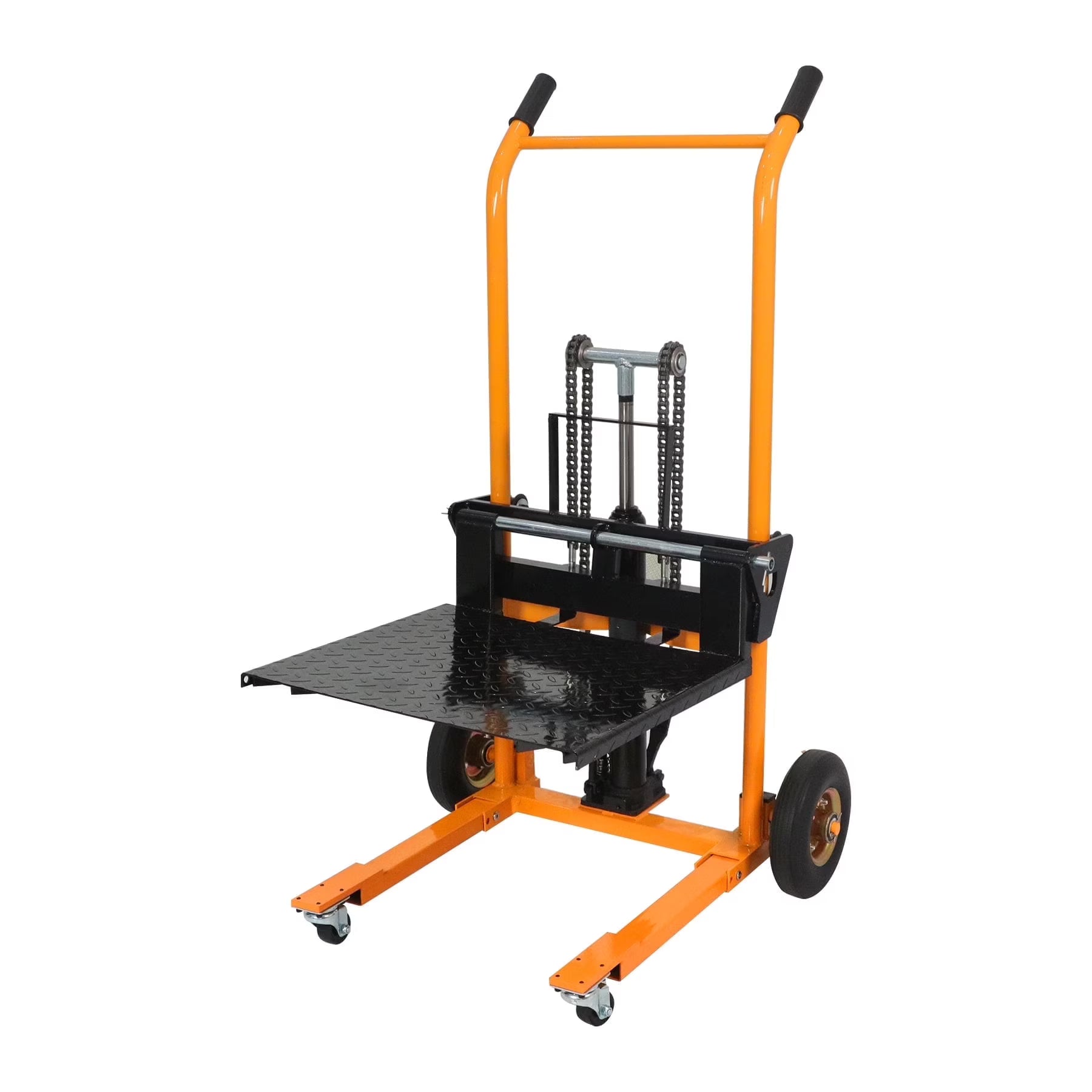 APOLLOLIFT Material Lift Mini Manual Stacker with Removable Flat Bed, 440lbs Load Capacity, 35.4" Max Lifting Height