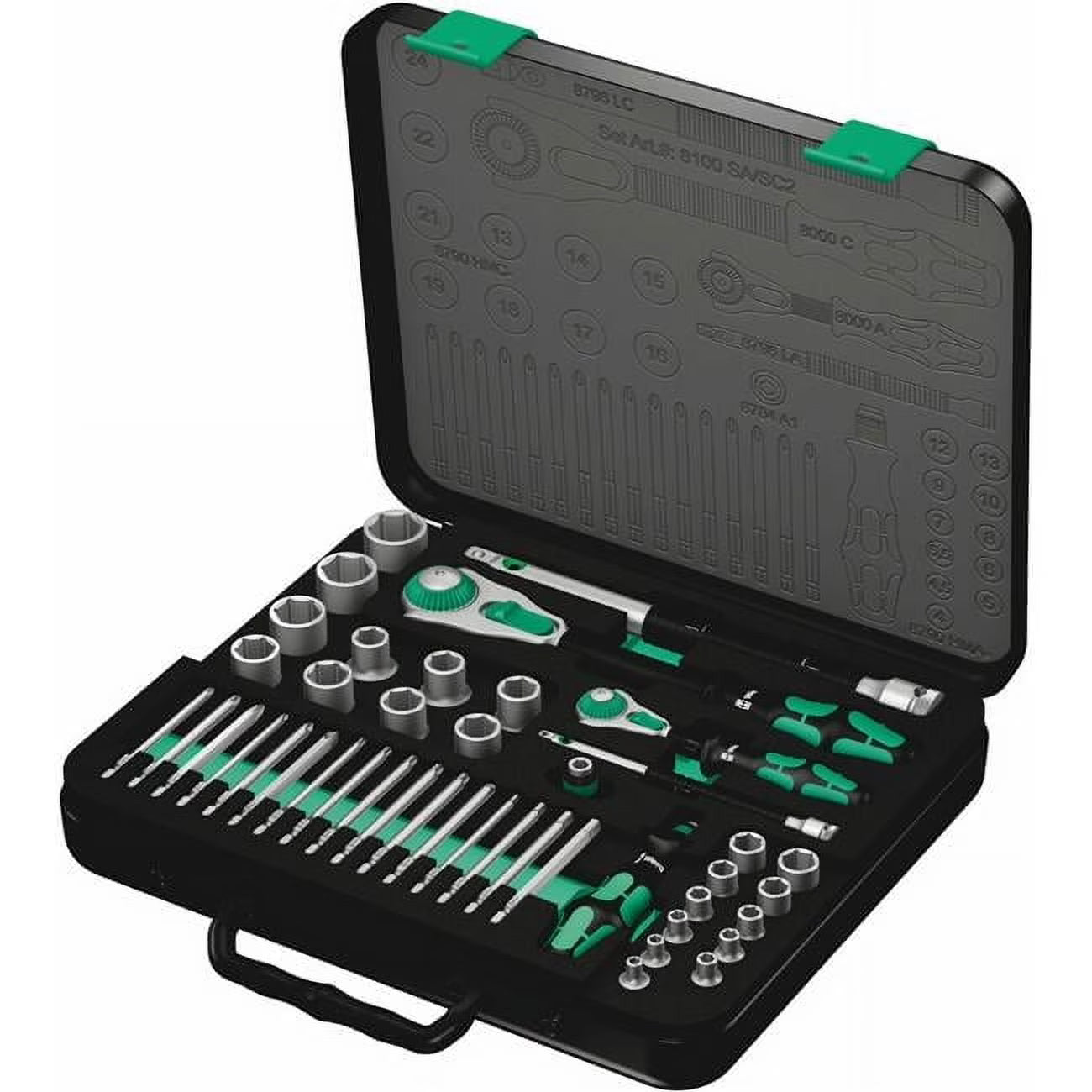Wera Zyklop Metric 1/4? & 1/2" Drive Speed Ratchet Socket/Bit Set (43-Piece Set)
