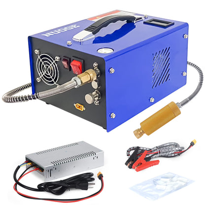 NUOGE Pcp Air Compressor Copper 12V DC or 110V/220V AC 4500Psi 0.3 Gal