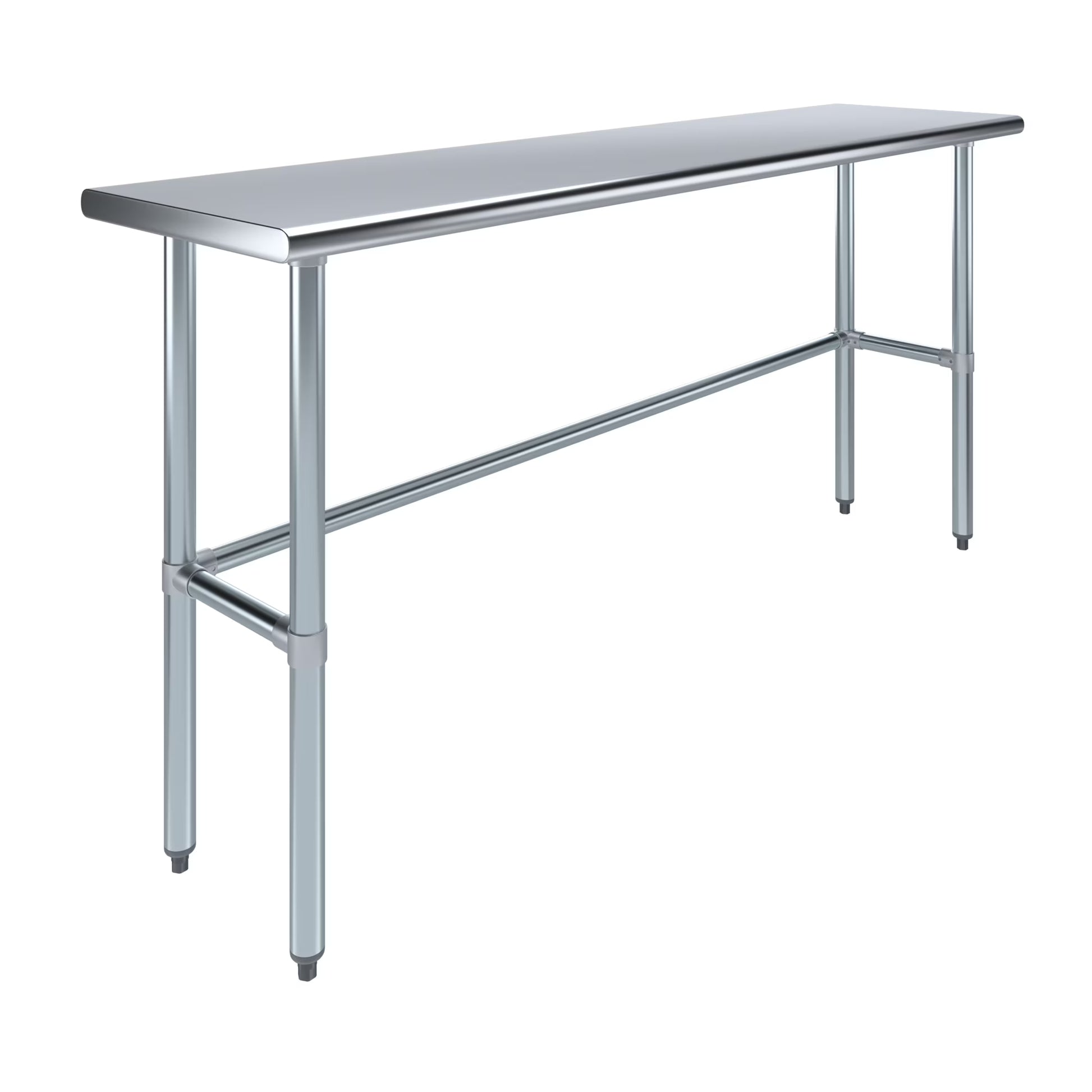 18" x 72" Stainless Steel Work Table with Open Base
