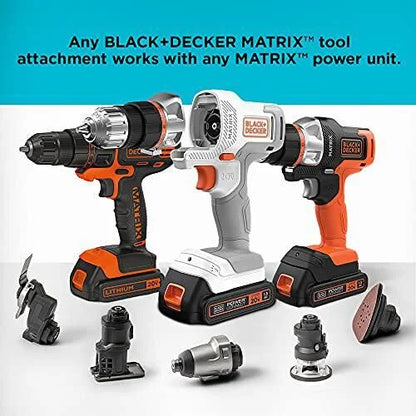 BLACK+DECKER 20V MAX* Matrix Cordless Combo Kit, 6-Tool, White And Orange, (BDCDMT1206KITWC)