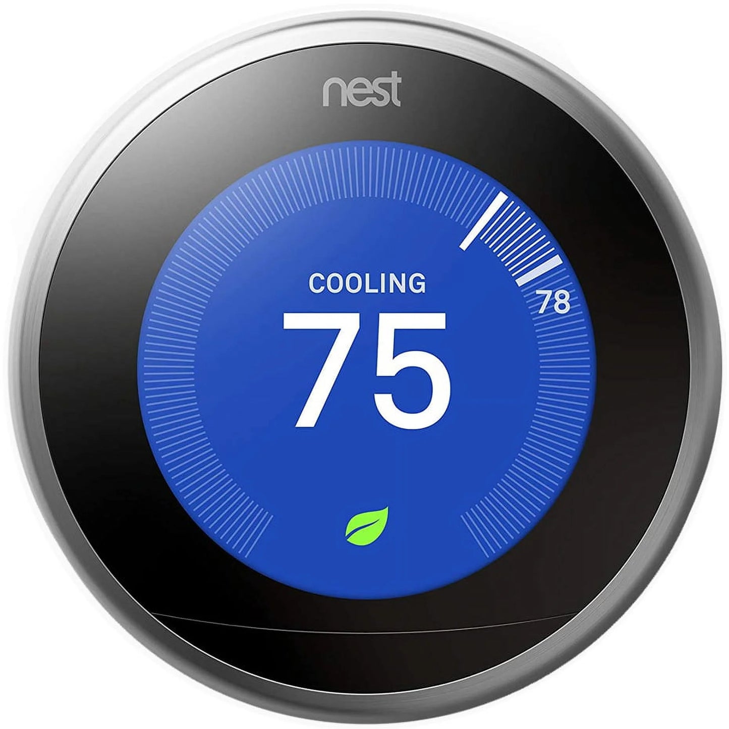 Google Nest Learning Smart Thermostat - 3rd Generation - Stainless Steel T3007ES Bundle with Deco Essentials Wall Mount Plate Cover Kit for Google Nest Thermostat