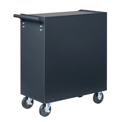 IVV Tool Storage Box Chest with 5 Drawers Steel Repair Tool Box with Lock and Key, Black
