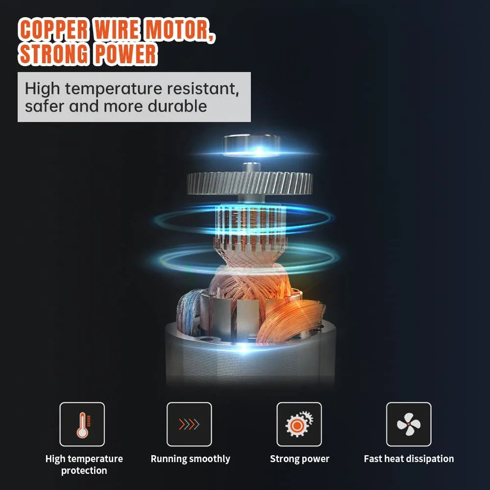 TOAUTO A3 PCP Air Compressor, Unique Vertical+Wire Spool Portable Design, Auto-Stop, Oil/Water-Free, 4500Psi/30Mpa, 8MM Quick-Connector for Paintball/PCP Air Rifle/Tank