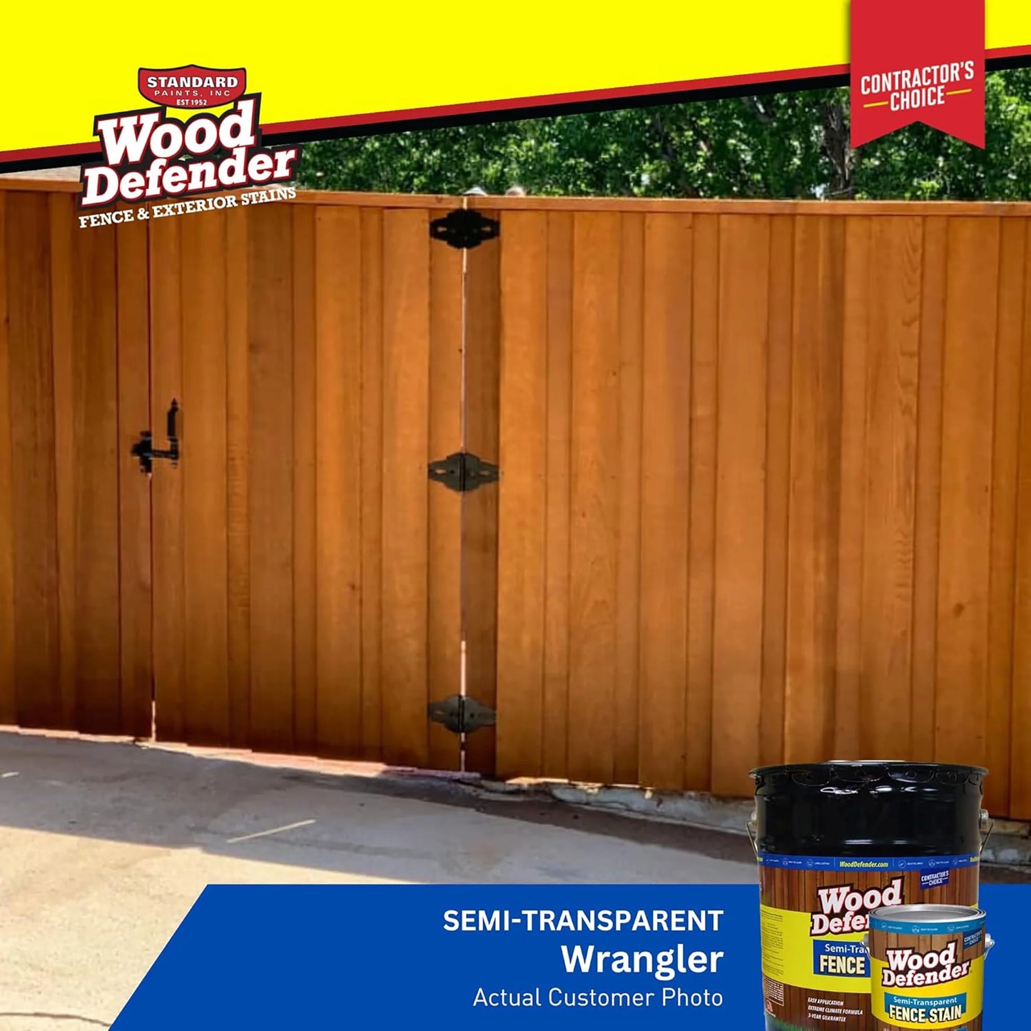 Wood Defender Semi-transparent Fence Stain WRANGLER 5-gallon