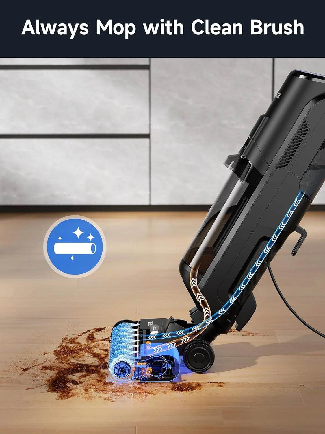 TAB S5 Cleaner Vacuum Mop All in One - Wet Dry Vacuum Cleaner for Hard Floors, Electric Mop with Scrub Brush