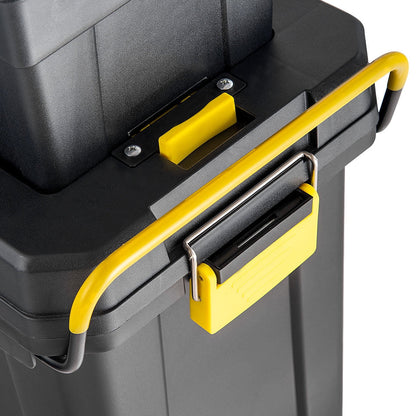 Costway 2-in-1 Rolling Tool Box Set Mobile Tool Chest Storage Organizer Portable Black