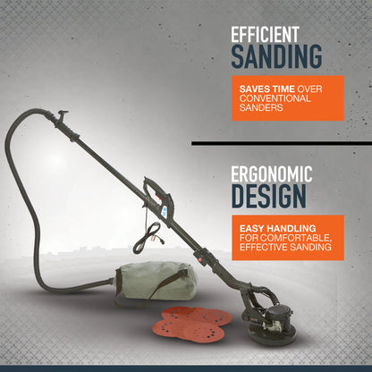 Ironton 9in. Drywall Sander, 6.5 Amps, 750?C1600 OPM, 8-1/2in. Pad