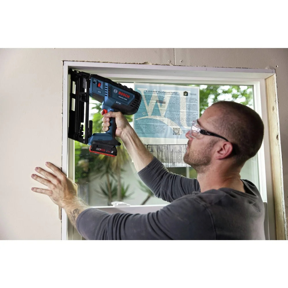 Restored Bosch GNH18V-16MAB12-RT 18V Lithium-Ion Brushless 16-Gauge Cordless Angled Finish Nailer Kit (2 Ah) (Refurbished)