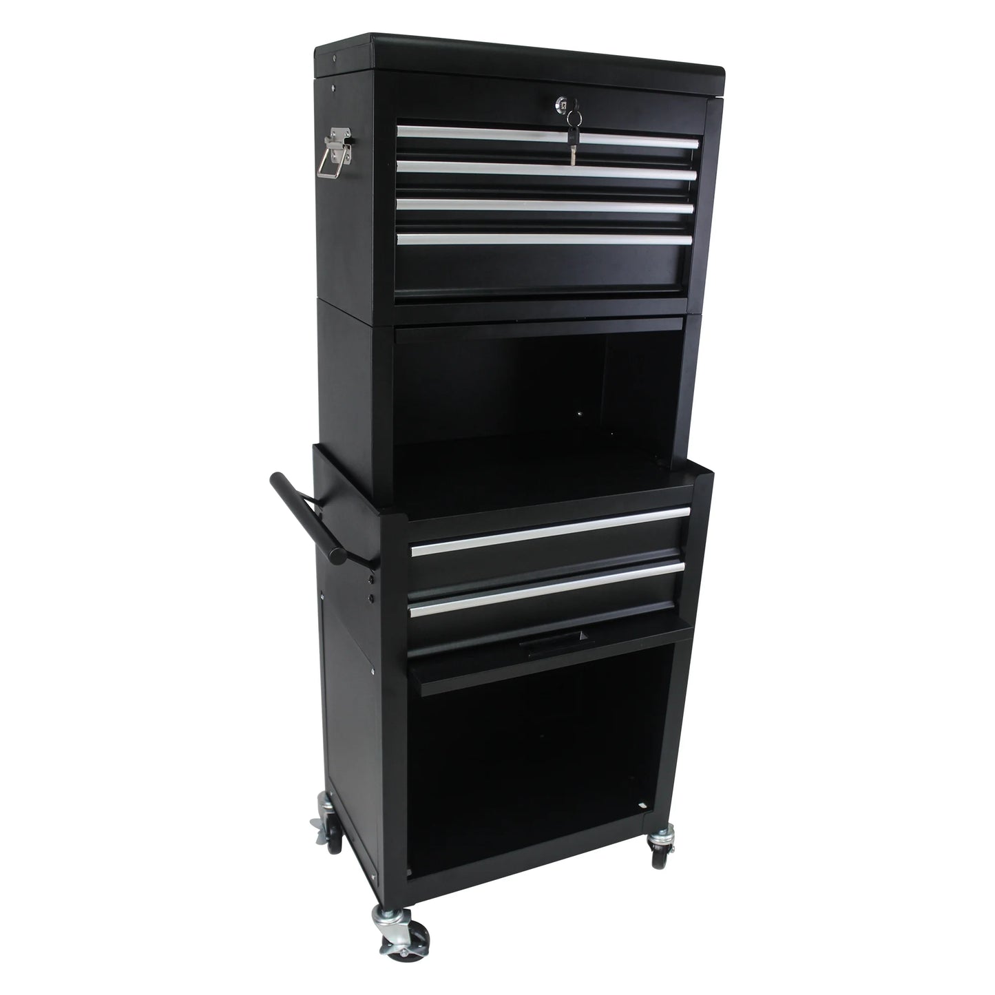 ARTMAN 6-Drawer 2 in 1 Mechanic Tool Box Storage Cabinet,High Capacity Rolling Tool Chest with Wheels and Drawers for Garage Workshop Warehouse Repair Shop