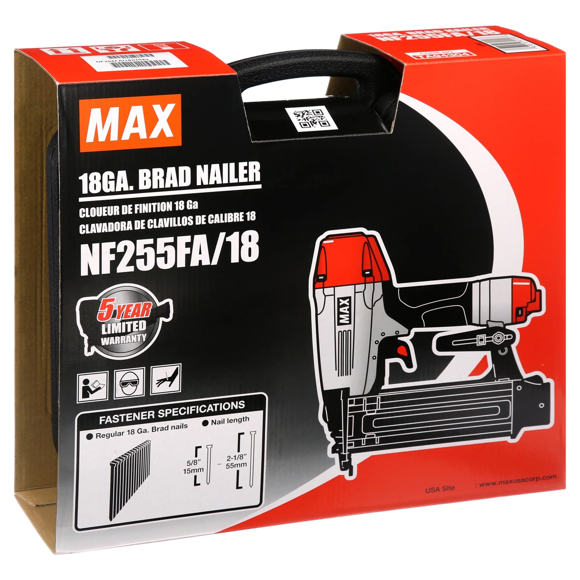 Max 18GA Brad Nailer Gun