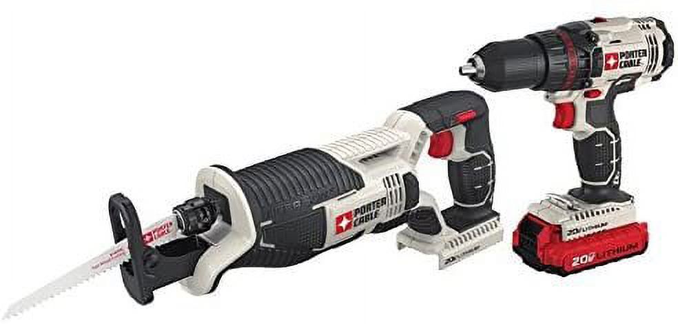 PORTER-CABLE 20V MAX Cordless Drill Combo Kit with Reciprocating Saw, 2-Tool PCCK603L2