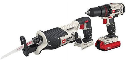 PORTER-CABLE 20V MAX Cordless Drill Combo Kit with Reciprocating Saw, 2-Tool PCCK603L2