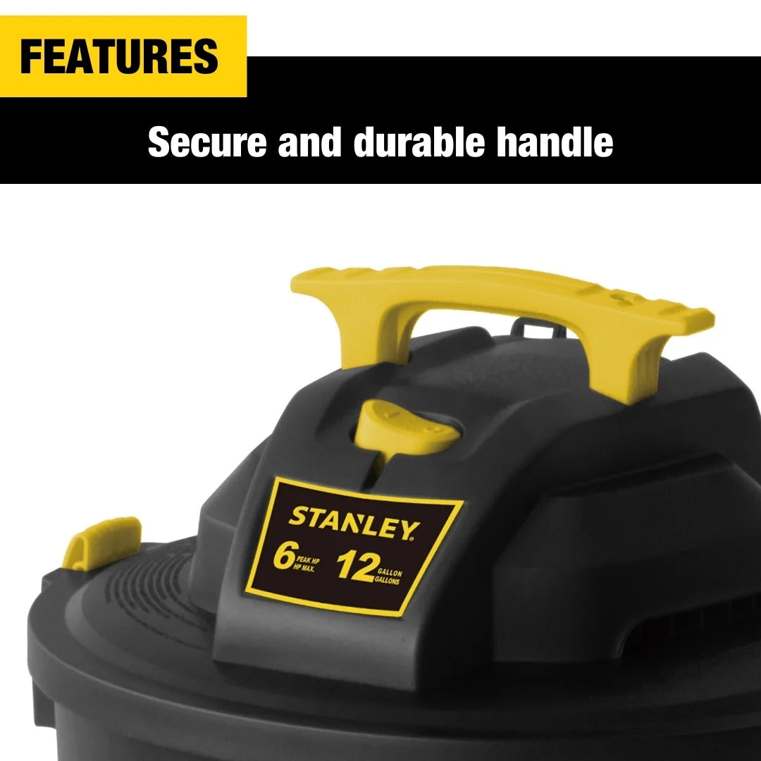 Stanley 12 Gallon,SL18199P, 6-Peak Horse Power, Wet Dry Vacuum SL18199P