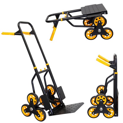 Mount-It! Stair Climber Hand Truck and Dolly , 264 lbs. Capacity Heavy-Duty Trolley Cart