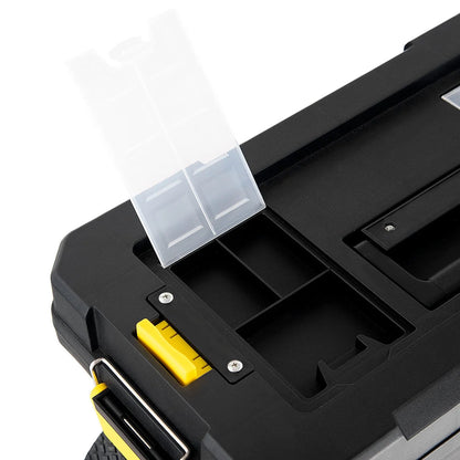 Costway 2-in-1 Rolling Tool Box Set Mobile Tool Chest Storage Organizer Portable Black