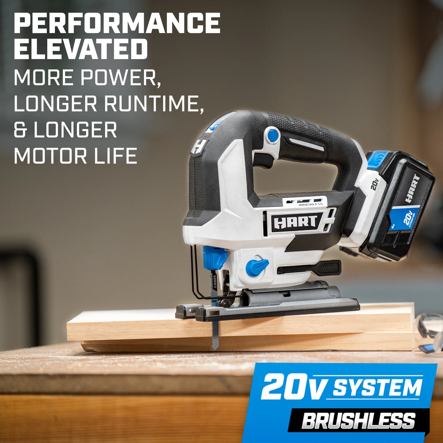 HART Brushless Orbital Jig Saw (Battery Not Included)