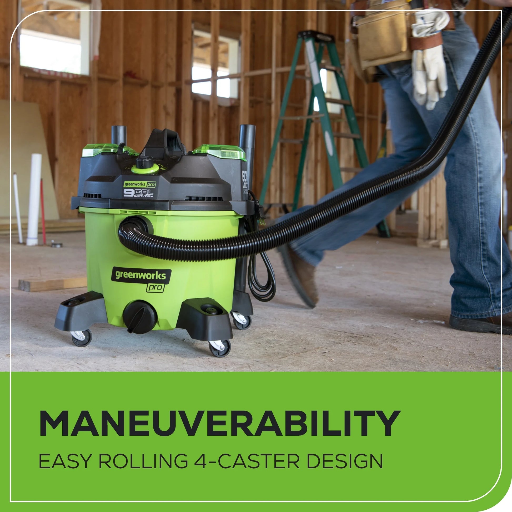 Greenworks 60V 9-Gallon AC/DC Wet/Dry Vacuum (Tool Only)